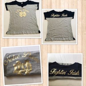 Notre Dame Tee Grey and Gold